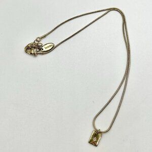 Bizou Gold Tone Starburst Small Pendant Necklace with Rhinestone Accent MCM